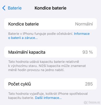 iPhone 15 128 GB Green jako nový, 93 %baterie, (rok záruka) - 4