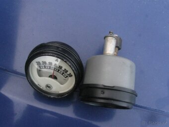 ZETOR 25 - Super 50 Tlakoměr 0-16kg/cm2 + ampermetr +/-30A - 4