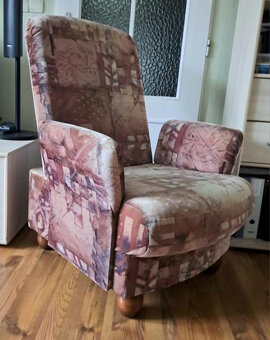 Křeslo s taburetem a potahem - 4