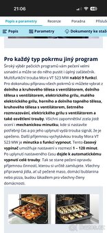 Vestavná trouba Mora VT 523 MW - 4