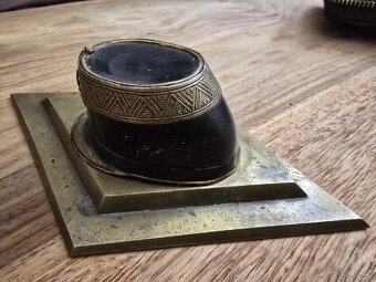 KRASNÉ STARÉ MOSAZNÉ TĚŽÍTKO ČAKO RU - 4