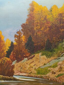 Obraz Josef Heryč, Podzimní peřeje, olej 62x85 - 4