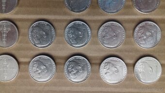 Stříbrné mince 66ks 5 RM říšské marky Třetí říše Ag 900/1000 - 4