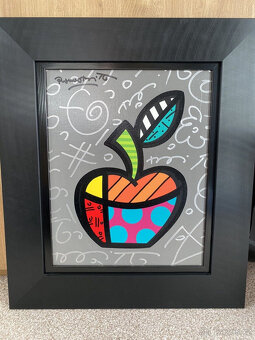 Romero Britto Art Night Treat podepsaný obraz na plátně, ori - 4