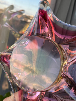 Mísa 33 cm, hutní sklo, Josef Hospodka Chřibská - 4