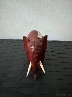 Originální mahagonová soška slon - 4