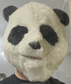 Creepy Party Panda Mask, Latexová maska hlavy zvířete - 4