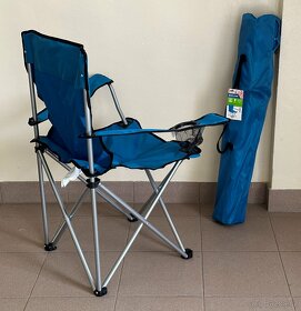 1-3x skládací campingová židle, nosnost 102 kg, NOVÁ - 4