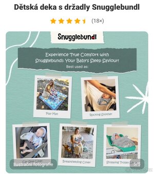 Dětská deka s držadly Snugglebundl - 4