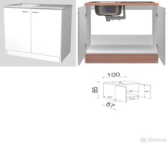 Část kuchyňské linky se dřezem - 4