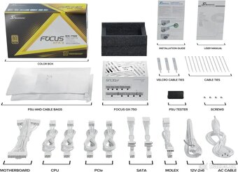 Nový Seasonic FOCUS GX 750W White ATX 3.1 - 4