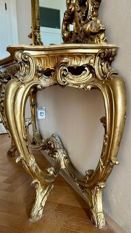 Art deco zrcadlo se stolkem s mramorem ✔️ - 4