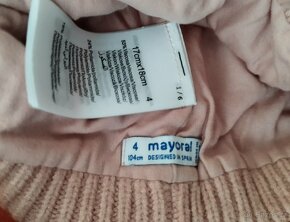 PRODÁM DÍVČÍ SOUPRAVU MAYORAL ČEPICE 2 X ŠÁLA MAYORAL 1 X - 4