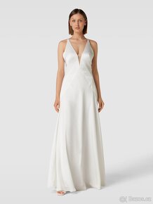 Saténové svatební šaty vel L/XL - 42/44 - 4