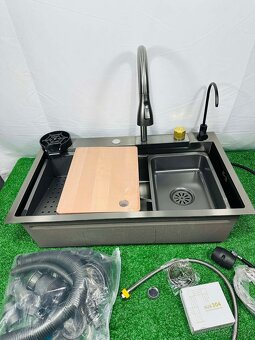 Nový Nerezový Multifunkční dřez 75 x 45 x 21 cm - 4