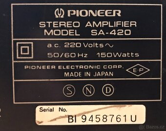 ZESILOVAČ PIONEER SA -420 (1981) ATRAKTIVNÍ ZESILOVAČ - 4