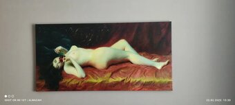 DDSO2494 PAUL BAUDRY ODPOČÍVAJÍCÍ NAHÁ ŽENA S RŮŽÍ - 4