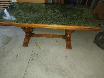 Prodám mramorový konferenční stůl 150cm - TOP  stav - 4