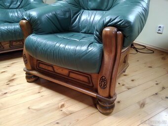 Dubová kožená souprava 3+2+1. - 4