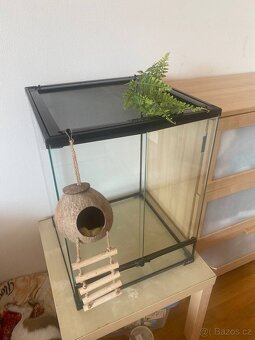 Terárium vertikální (60x45x45)+ Dvojita Lampa+tepelný kabel - 4