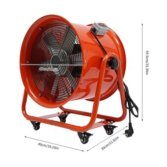 Průmyslový ventilátor 47cm/1100W - zabalený - 4