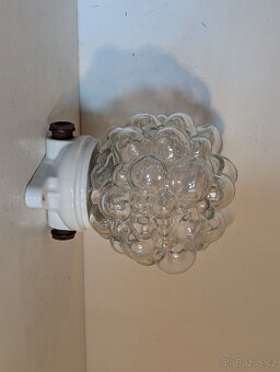 porcelánová stropnice, lustr, lampa, stínidlo bubliny - 4