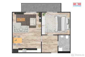 Prodej bytu 2+kk, 59.1 m², Žleby - 4