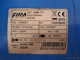 Kompresor Fima, 100l vzdušník - 4