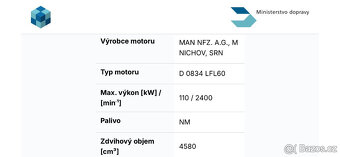 Veskere dily, Motor , prevodovka, Man TGL 8.150 euro 4 - 4