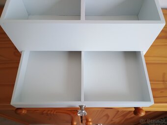 Organizér bílý dřevěný šperkovnice skříňka - 4