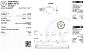 Diamant - Nat. Fancy Intense Brownish Yellow - 0,52ct - VS1 - 4