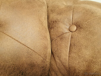 Hnědý gauč CHESTERFIELD silná látka - 4