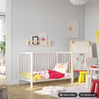 Nová nerozbalená bílá dětská postýlka IKEA GULLIVER - Brno - 4