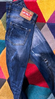 DSQUARED2 EXTRAVAGANTNÍ PÁNSKÉ SLIM JEANS M-L - 4