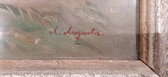 Obraz akademický malíř Antonín Augusta olejomalba na plátně - 4