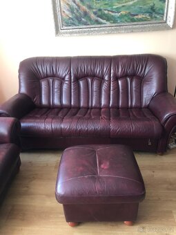 Sedací souprava z pravé kůže - 4