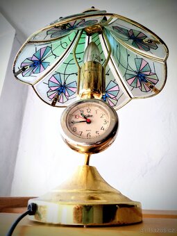 Stolní lampa ve vintage stylu 42cm kov/sklo - 4