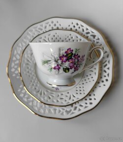 Vynikající porcelánové čajové trio Schumann Bavaria - 4