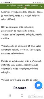 Proutěný kočárek pro panenky - 4