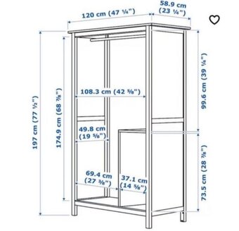 IKEA HEMNES šatní skříň - černohnědá - 4