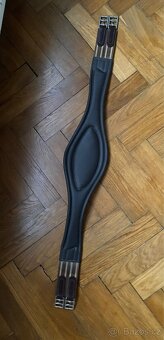 Tmavě hnědý kožený podbřišník Kentaur Monaco soft 120cm - 4