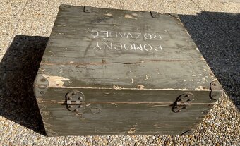 Stará vojenská dřevěná krabice - 4