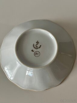 Porcelánový zlacený talířek/miska - 4