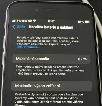 Apple iPhone SE 2022, 64 GB, Bílý – TOP STAV - 4