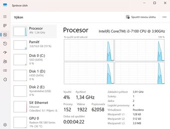 PC sestava-4x3.6Hz-16GB RAM-128GB+1TB HDD-W11 - 4