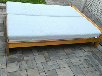 Prodám manželskou postel + Matrace 160cm x 200cm - 4