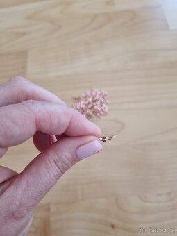 Kovové korálky - Rosegold křídla - 100 ks - 4