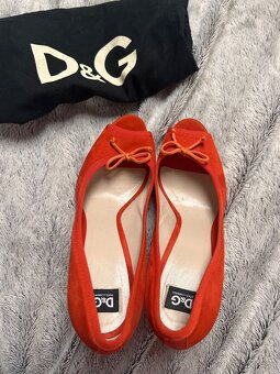 Lodičky Dolce & Gabbana  s otevřenou špičkou kožené - 4