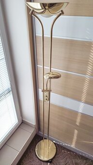 Volně stojací lampa – 183cm vysoká, zlatá-mosaz, stmívatelná - 4