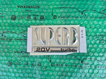 nápis "SUPERB 20V turbo" Škoda Superb I (3U) 3U5853687G FX - 4